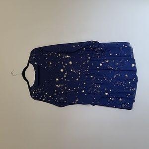 Women's blue and gold dress